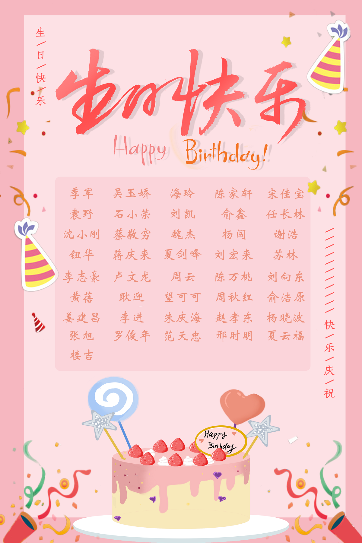 【生日祝?！抗ё?月生日的員工生日快樂(lè)！